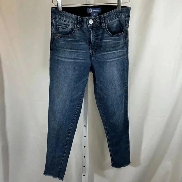 Democracy Size 6 Ab Technology Jeans Crop Blue Stretch Comfort Skinny Casual Off - Picture 1 of 8